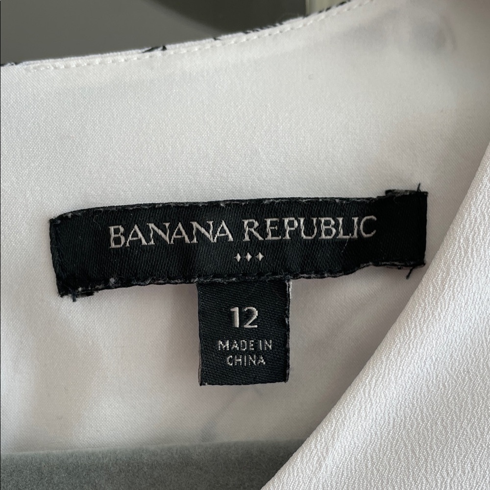 Banana Republic Black and White Floral Mini Dress - Picture 2 of 5